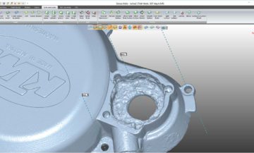 Example of manufacturing piece 3D model on Leios software