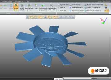 Fan 3D model example using Leios software