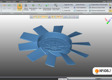 Fan 3D model example using Leios software